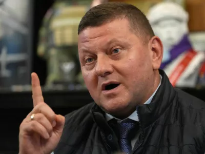 Valerii Zaluzhnyi, Ukraine's ambassador to the United Kingdom, speaks with The Associated Press in London on Feb. 2, 2026. (AP Photo/Frank Augstein)