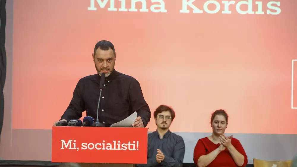 Miha Kordi&scaron;16.11.2025 - ustanovni kongres stranke Mi, socialisti! - dvorana Tabor - stranka Mi, socialistiFoto: Luka Cjuha