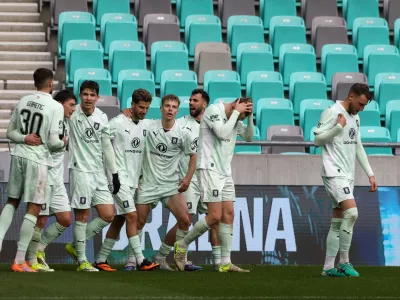 8.2.2026 - stadion Stožice nogomet Olimpija - CeljeFoto: Luka Cjuha
