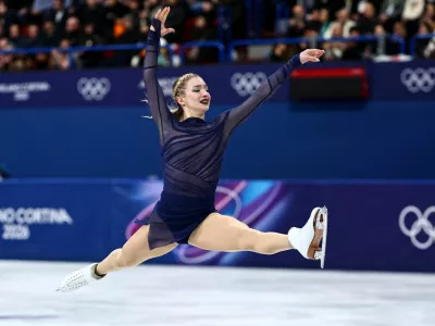 Milano Cortina 2026 Olympics - Figure Skating - Women Single Skating - Free Skating - Milano Ice Skating Arena, Milan, Italy - February 19, 2026. Amber Glenn of United States performs during the Free Skating REUTERS/Amanda Perobelli