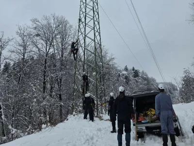 Maribor.Obsezne sanacije po sneznem neurju.Foto: Elektro Maribor