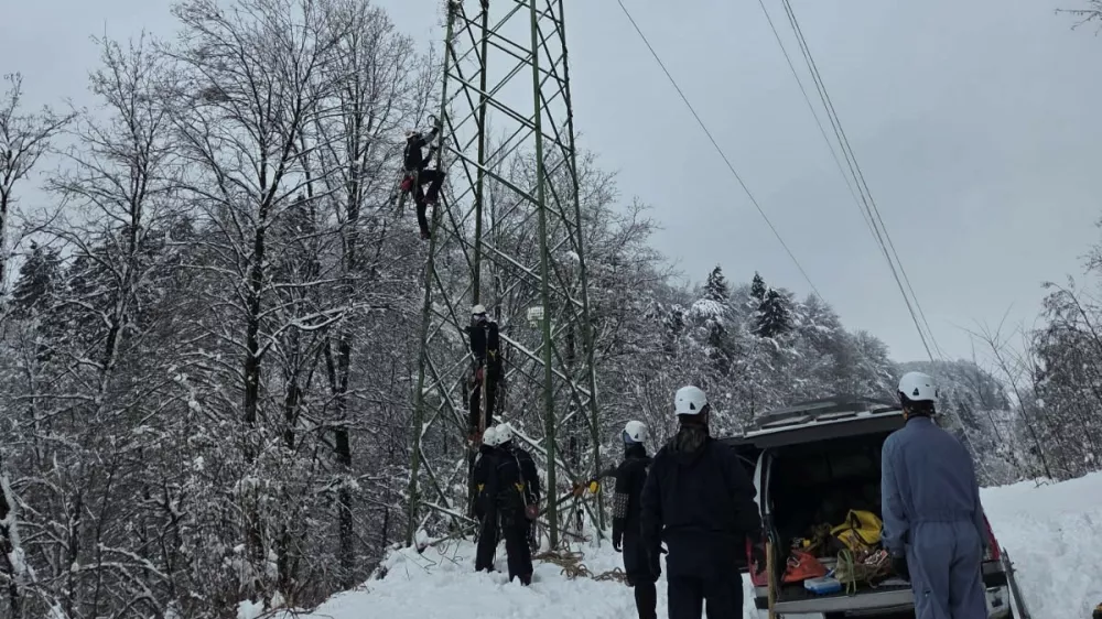 Maribor.Obsezne sanacije po sneznem neurju.Foto: Elektro Maribor