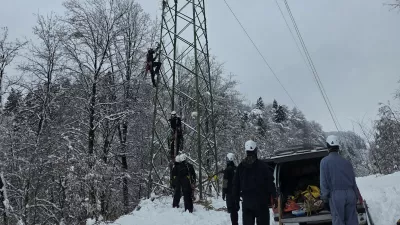 Maribor.Obsezne sanacije po sneznem neurju.Foto: Elektro Maribor