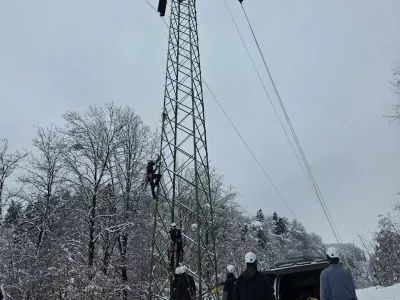 Maribor.Obsezne sanacije po sneznem neurju.Foto: Elektro Maribor