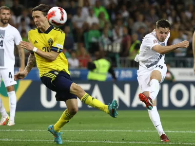 Miha Zajc- 02.06.2022 &ndash; nogomet &ndash; Slovenija: &Scaron;vedska, Liga narodov UEFA, Liga B - skupina 4: //FOTO: Luka Cjuha