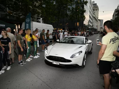 Aston Martin- 28.06.2022 - Karavana super&scaron;portnikov OneLife Rally v Ljubljani &ndash; super&scaron;portni prestižni avtomobili//FOTO: Nik Erik Neubauer