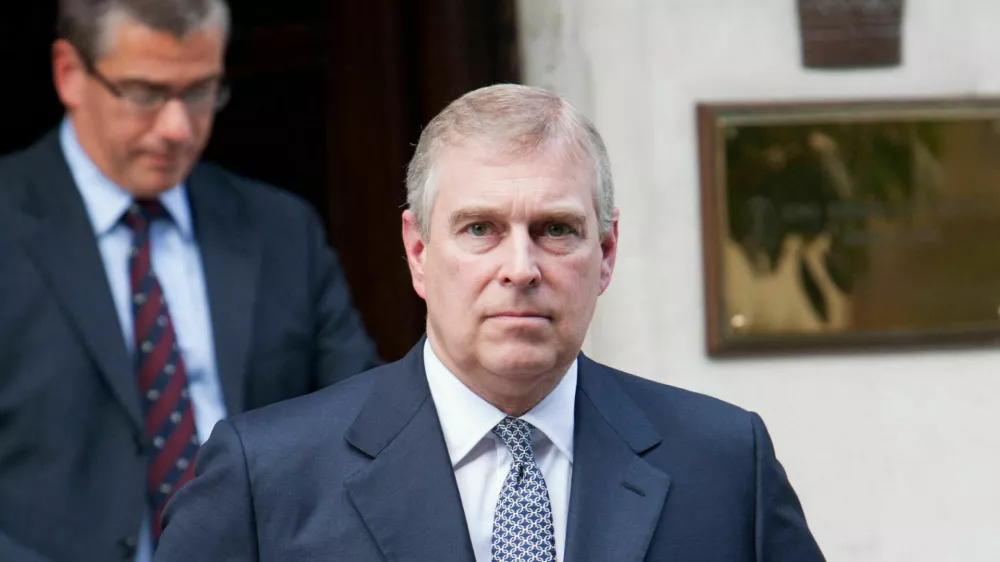 EFC503 Andrew Mountbatten-Windsor, Formerly Prince Andrew, Duke of York leaves the King Edward VII hospital in Marylebone In 2012