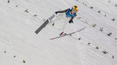 Italija, Predazzo.Zimske olimpijske igre 2026.Smucarski skoki, velika skakalnica, zenske, druga serija.Slovenka Nika Prevc.