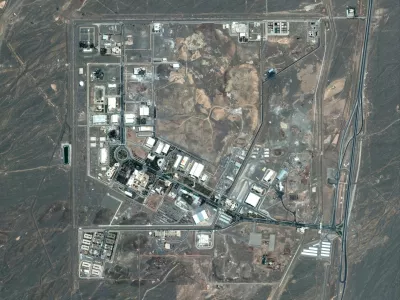 A satellite image shows the Natanz nuclear facility in Iran after airstrike in Iran in this handout image dated June 15, 2025. Maxar Technologies/Handout via REUTERS  THIS IMAGE HAS BEEN SUPPLIED BY A THIRD PARTY. MANDATORY CREDIT. NO RESALES. NO ARCHIVES. MUST NOT OBSCURE LOGO