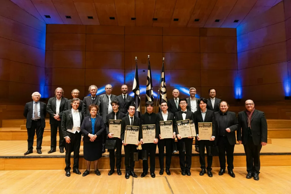 Finalisti in žiranti mednarodnega klavirskega tekmovanja Festivala Ljubljana 2026 / Foto: arhiv Festivala Ljubljana