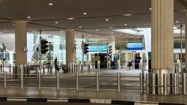 An empty arrivals area at the Dubai International Airport, following the United States and Israel strikes on Iran, in Dubai, United Arab Emirates, March 2, 2026. Picture taken using a mobile phone. REUTERS/Raghed Waked