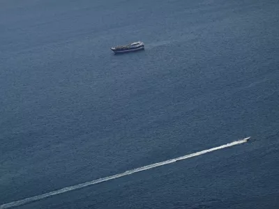 Boats in the Strait of Hormuz amid the U.S.-Israeli conflict with Iran, as seen from Musandam, Oman, March 2, 2026.REUTERS/Amr Alfiky