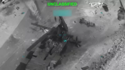 Military equipment targeted at an unknown location, which, according to the U.S. Central Command (CENTCOM), shows the U.S. strikes conducted as part of Operation Epic Fury, an attack by the United States and Israel on Iran, in this screengrab obtained from a handout video released on March 2, 2026. US CENTCOM via X/Handout via REUTERS  THIS IMAGE HAS BEEN SUPPLIED BY A THIRD PARTY. MANDATORY CREDIT. TEXT OVERLAY AND BLURRING FROM SOURCE. Verification lines: Reuters was not able to independently verify the location and the date when the video was filmed. No older version of the video was found posted online before Monday (March 2)