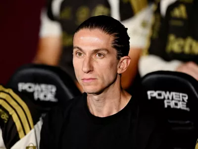 FILE PHOTO: Soccer Football - Recopa Sudamericana - Final - First Leg - Lanus v Flamengo - Estadio Ciudad de Lanus, Lanus, Argentina - February 19, 2026 Flamengo coach Filipe Luis before the match REUTERS/Rodrigo Valle/File Photo