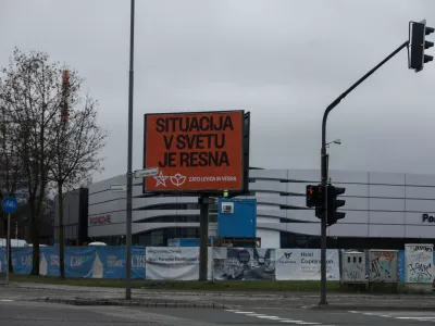 Levica13.2.2026 - Predvolilni plakat - politično ogla&scaron;evanje - Jumbo plakat - politični plakatFoto: Luka Cjuha / Foto: Luka Cjuha