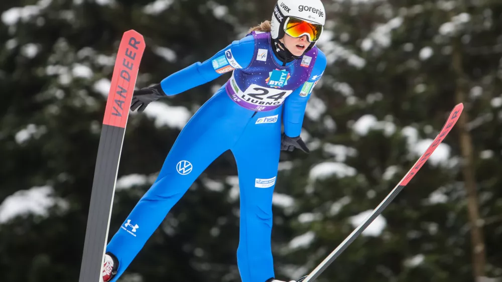 - Maja Kovačič,- 10.01.2026. - Svetovni pokal v smučarskih skokih za ženske, Ljubno 2026.//FOTO: Bojan Velikonja