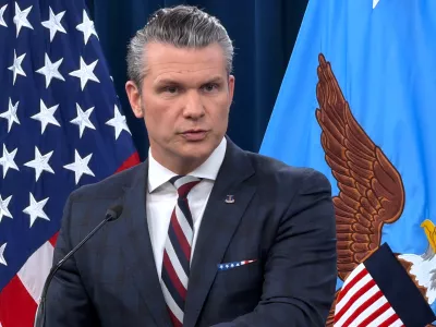 Defense Secretary Pete Hegseth speaks during a press briefing at the Pentagon, Wednesday, March 4, 2026, in Washington. (AP Photo/Konstantin Toropin)