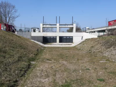 05.03.2026. Nova protipoplavna zapornica Mali Graben. Foto: Bojan Velikonj