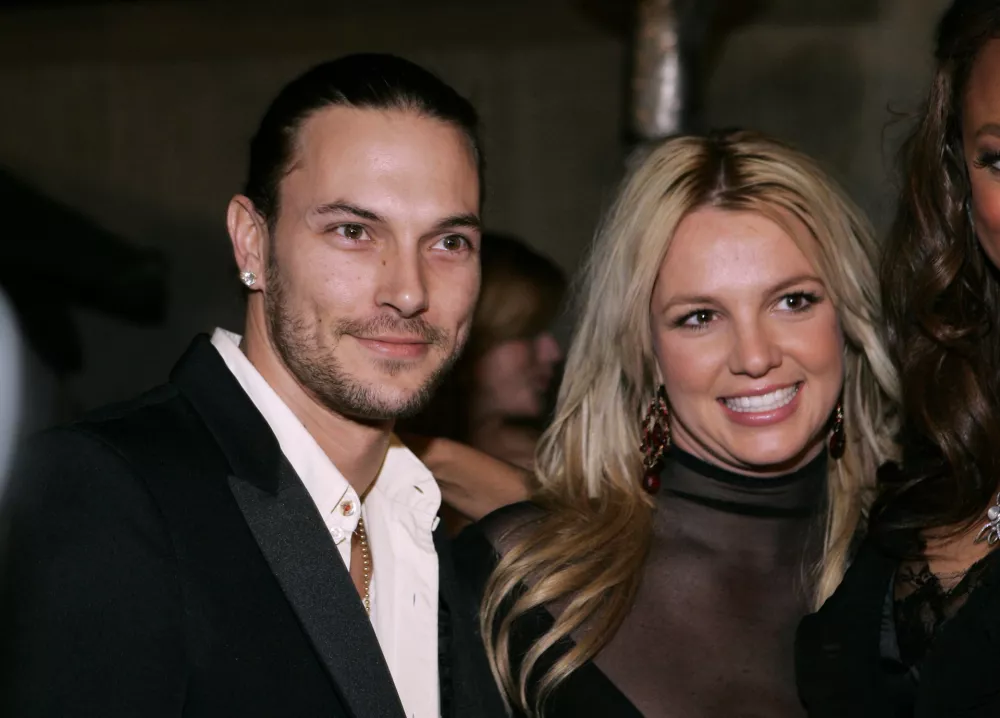 FILE - Britney Spears, right, and her husband Kevin Federline arrive for a post Grammy party, in Beverly Hills, Calif., on Feb. 8, 2006. (AP Photo/Danny Moloshok, File)