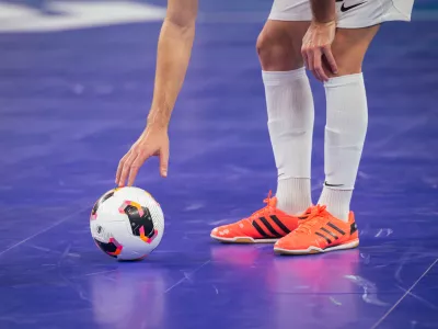 Ljubljana, Stozice.Zadnji krog skupinskega dela EP v futsalu v skupinah C in D.Tekma med Slovenijo in Belorusijo.