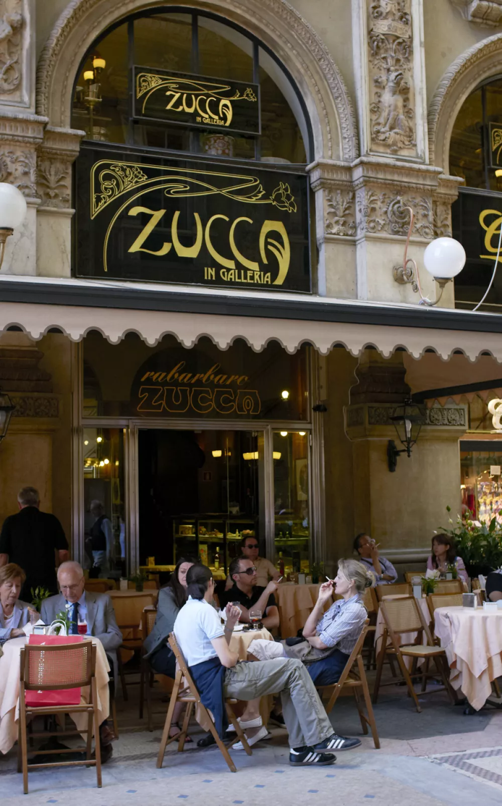 "Milan, Lombardy, Italy, May 28: Famous Zucca cafeteria located in Galleria Vittoria Emanuele II mall. May 28, 2011 in Milan, Lombardy, Italy"