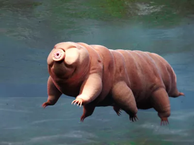 microscopic life form swimming in water