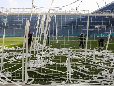 - Green Dragons, prekinitev tekme,- 08.03.2026. 1. liga Telemach v nogometu. NK Olimpija - NK Maribor, derbi.//FOTO: Bojan Velikonja