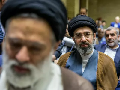 FILE PHOTO: Iran's new supreme leader, Mojtaba Khamenei, the second son of late Iran's Supreme Leader Ayatollah Ali Khamenei, attends a meeting in Tehran, Iran, July 22, 2018. Mehdi Ghasemi/ISNA/WANA (West Asia News Agency) via REUTERS ATTENTION EDITORS - THIS PICTURE WAS PROVIDED BY A THIRD PARTY/File Photo