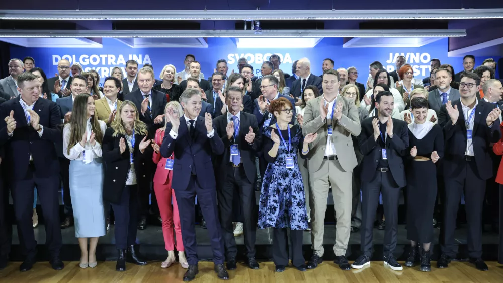 Robert Golob- 14.02.2026 - Predstavitev kandidatov stranke Gibanje Svoboda za prihajajoče volitve//FOTO: Jaka Gasar