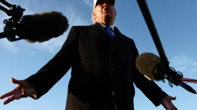 U.S. President Donald Trump speaks to members of the media before boarding Air Force One for travel to Florida, at Joint Base Andrews, Maryland, U.S., March 13, 2026. REUTERS/Kevin Lamarque