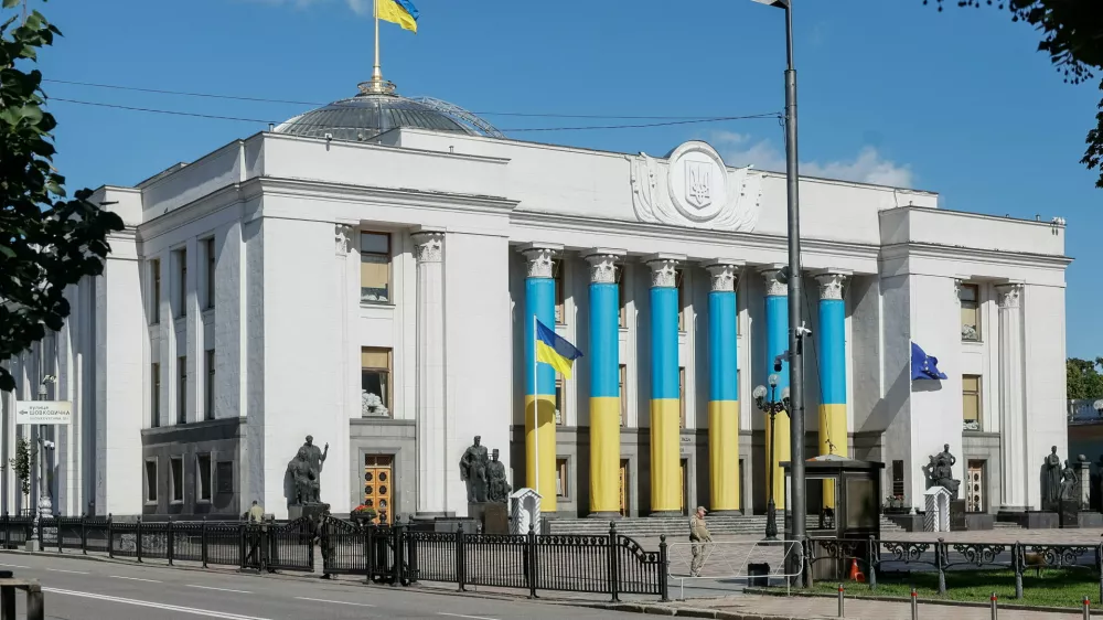 The Ukrainian parliament building, amid Russia's attack on Ukraine, in Kyiv, Ukraine August 24, 2025. REUTERS/Gleb Garanich