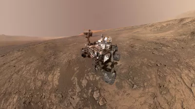 FILE - This composite image made from a series of Jan. 23, 2018 photos shows a self-portrait of NASA's Curiosity Mars rover on Vera Rubin Ridge. On Thursday, June 7, 2018, scientists said the rover found potential building blocks of life in an ancient lakebed and confirmed seasonal increases in atmospheric methane. The rover's arm which held the camera was positioned out of each of the dozens of shots which make up the mosaic. (NASA/JPL-Caltech/MSSS via AP)