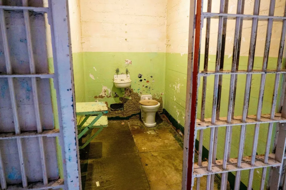 Pier 39 with sea lions on the Fisherman's Wharf in San Francisco, known for the Golden Gate Bridge, Alcatraz, Fisherman's Wharf, Chinatown and the Cabel Car Trams, in California, USA.12 Aug 2024Pictured: Alcatraz Island, looking inside the former maximum security federal prison in San Francisco, known for the Golden Gate Bridge, Alcatraz, Fisherman's Wharf, Chinatown and the Cabel Car Trams, in California, USA.,Image: 921910092, License: Rights-managed, Restrictions: NO France, Netherlands, Unknown Country, Model Release: no