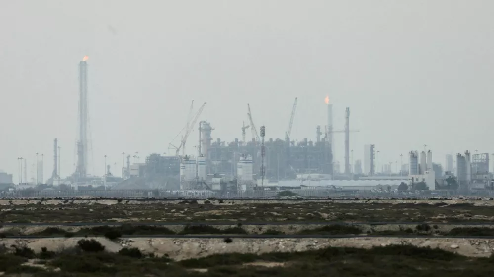 FILE PHOTO: QatarEnergy's liquefied natural gas (LNG) production facilities, amid the U.S.-Israeli conflict with Iran, in Ras Laffan Industrial City, Qatar March 2, 2026. REUTERS/Stringer/File Photo