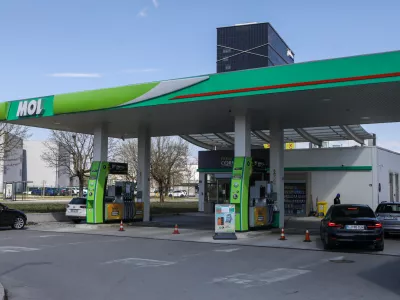 19.3.2026 - MOL Bencinski servis - bencinska pumpa - pomankanje goriva na bencinskih črpalkah - motena oskrba dobave gorivaFoto: Luka Cjuha