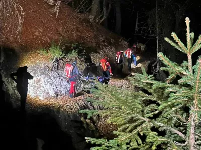 Nočna gorska iskalna akcija GRS Bohinj. 