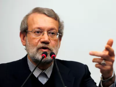 FILE PHOTO: Iran's parliament speaker Ali Larijani holds a news conference in Istanbul, Turkey January 22, 2015. REUTERS/Osman Orsal/File Photo
