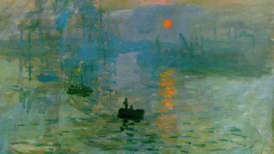 Po sliki Clauda Moneta Impresija, vzhajajoče sonce (Impression, soleil levant; 1972) so slikarji impresionisti dobili ime. / Foto: Wikipedija