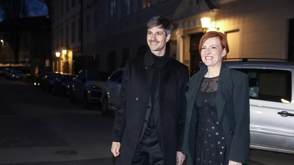 Luka Mesec, Asta VrečkoLevica in Vesna- 22.03.2026 - Volitve v državni zbor 2026//FOTO: Jaka Gasar