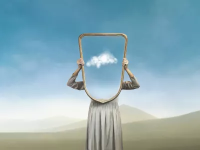 imaginacija ženska siva