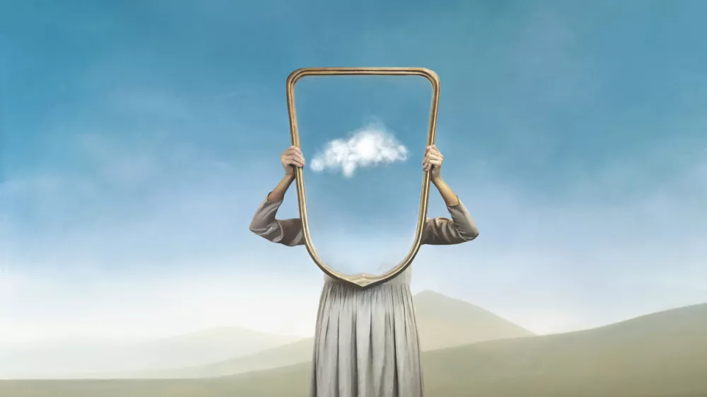 imaginacija ženska siva