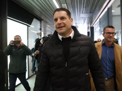 1.4.2026 Predsednik Gibanja Svoboda Robert Golob se bo vnovič sestal s predstavniki list oz. strank, ki so bile na volitvah izvoljene v parlament, foto luka cjuha