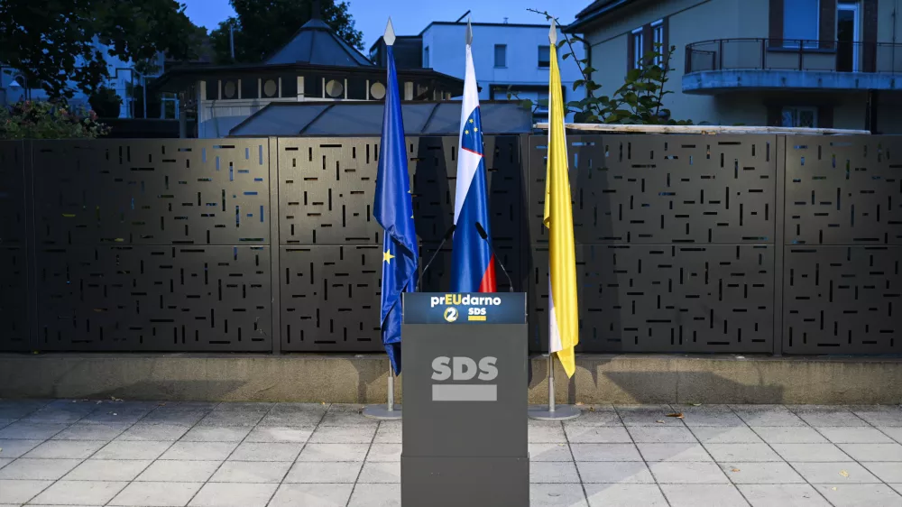 09.06.2024 - Evropske volitve 2024 - Volitve poslancev v Evropski parlament - sedež stranke SDS (Slovenska demokrtska stranka) //FOTO: Nik Erik Neubauer