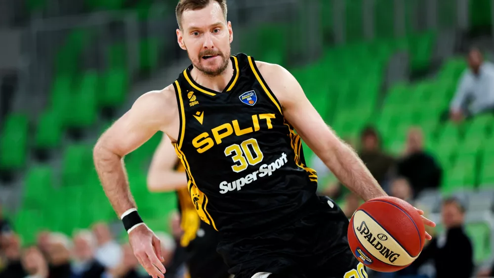 Zoran Dragić in action during ABA League 2025/2026 basketball match between Perspektiva Ilirija and Split in Arena Stozice, Ljubljana, Slovenia on April 1, 2026. Photo: Filip Barbalic