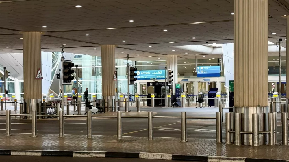 An empty arrivals area at the Dubai International Airport, following the United States and Israel strikes on Iran, in Dubai, United Arab Emirates, March 2, 2026. Picture taken using a mobile phone. REUTERS/Raghed Waked