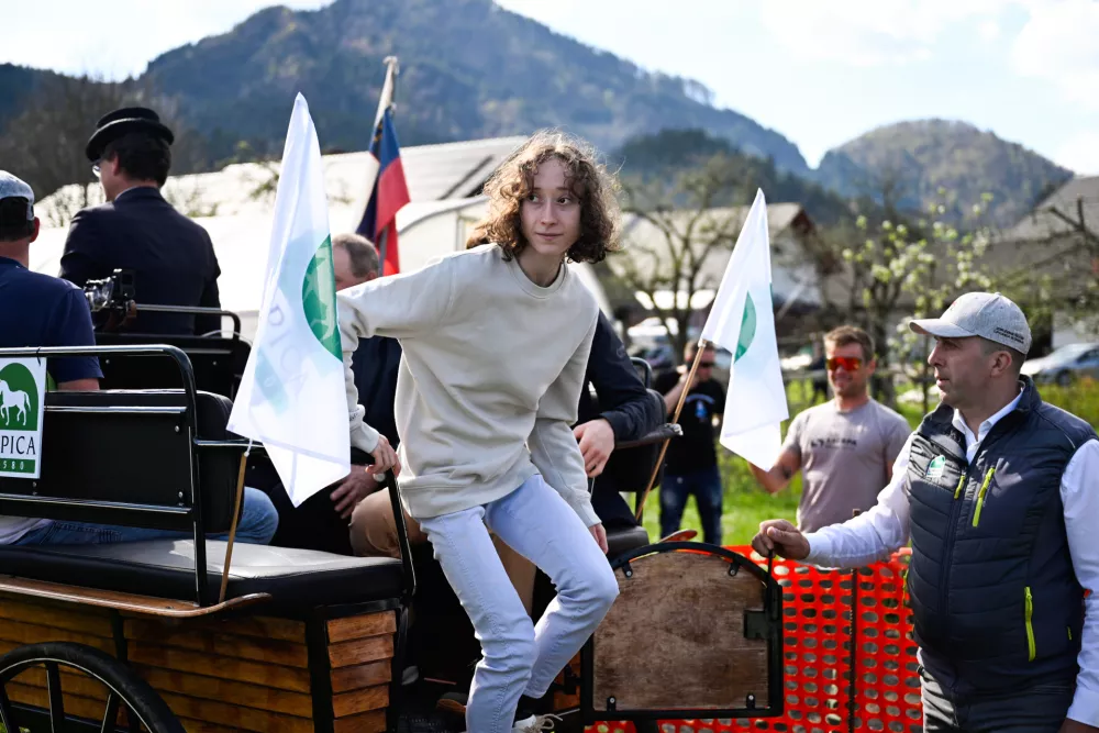 06.04.2026 - Sprejem Nike in Domna Prevca v Dolenji vasiFoto: Nik Erik Neubauer