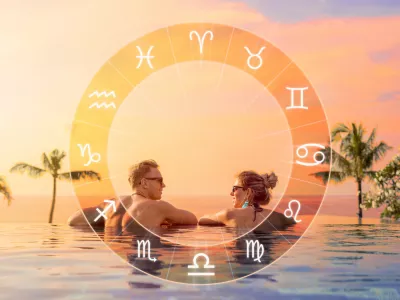Conceptual photo of happy couple with perfect astrological match and love compatibility between zodiac signs / Foto: Grinvalds Getty Images/istockphoto