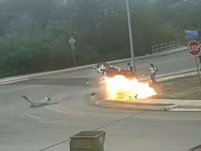 Trenutek eksplozije. / Foto: Zajem Zaslona