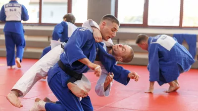 Ljubljana, Judo center.Medijski termin slovenske reprezentance v judu pred evropskim prvenstvom v Tbilisiju.