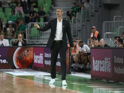 Jurica Golemac 29.09.2024 - Ko&scaron;arka Cedevita Olimpija - Dubaj v drugem krog regionalne liga ABA.FOTO: LUKA CJUHA